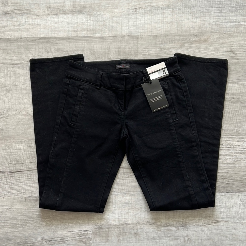 NWT New York and Company Jet Black Studded Jeans